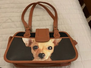 Ardleigh Elliot Faithful Friends Chihuahua Handbag/Shoulder Bag Adorable Graphic - Picture 1 of 12