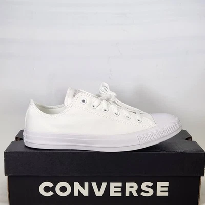 Size 6.5 - Converse Chuck Taylor All Star Ox Oxford - White Monochrome - Womens - Image 1 of 4