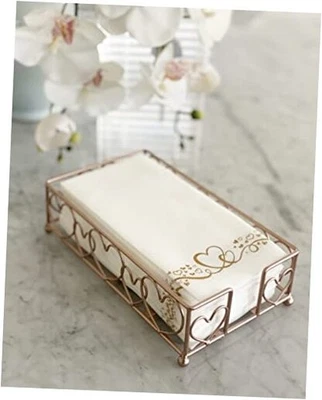 Шикарный прочный держатель салфеток для гостей Rose Gold Loving Heart | сердце из розового золота - Изображение 1 из 4