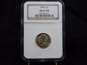 1944-D Jefferson Nickel - NGC MS67 5FS - Picture 1 of 4