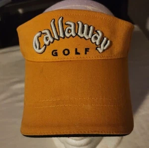 Callaway Golf Visor Mens Yellow Adjustable Strapback Summer Cap - Picture 1 of 8