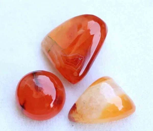 42,40 quilates 3 piezas natural naranja cornalina elegante cabujón 17*19 mm piedras preciosas sueltas - Imagen 1 de 4