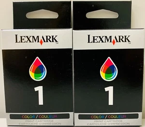 New Genuine Lexmark 1 2PK Ink Cartridges Box X Series X2350 Z Series Z730 - Picture 1 of 2