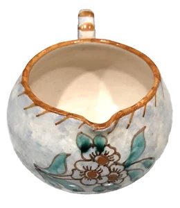 Vintage Italian Hand Painted Ceramic Creamer Small Pitcher Cottagecore Shabby - Picture 1 of 10