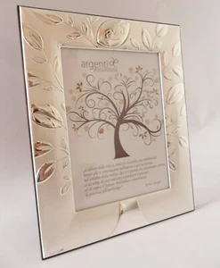 NOZZE D'ARGENTO 25° ANNIVERSARIO DI MATRIMONIO CORNICE ARGENTO 25x20 FOTO 18x13 - Picture 1 of 7