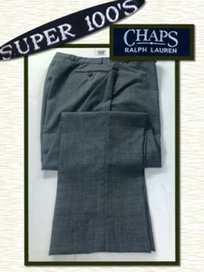 Vintage 90’s Chaps Ralph Lauren SUPER 100’s Wolle 36x32 grau Hose 823075A - Bild 1 von 4