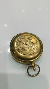 Marine Compass Antique Vintage Brass Pocket Compass Brass Nautical Compass - Picture 1 of 3