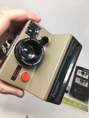 Macchina fotografica terrestre pellicola Polaroid Pronto 600 vintage con cinturino non testata - Immagine 1 di 4
