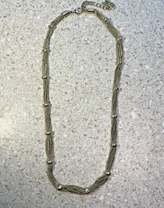 G1094~ 2028 Gold Tone Necklace Multichain Chain Vintage 18" + 3" Extender - Picture 1 of 6