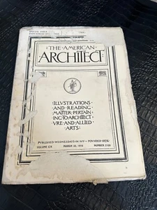 MARCH 22 1916 AMERICAN ARCHITECT Magazine - Imagen 1 de 1
