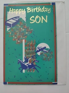 Happy Birthday Greeting Card with Envelope - Happy Birthday Son - Picture 1 of 3