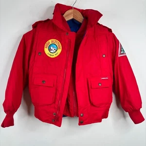 NWT London Fog Winter Coat Vest Sz 7 Reversible Patches Hood Retro 90s Deadstock - Picture 1 of 15