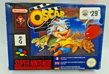 RARE VERY NICE Oscar Super Nintendo SNES game CIB box lot PAL BOXED BOX