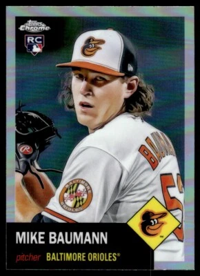 2022 TOPPS CHROME PLATINUM REFRACTOR Mike Baumann Rookie Baltimore Orioles #242 - Image 1 of 2