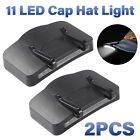 2X LED Hat Light Cap Headlight Headlamp Flashlight Lamp Clip For Fishing Hiking.