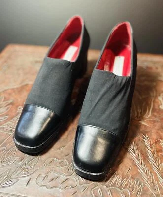 Stylish Black & Red Slip-On Heels by Donald J Pliner - Size 8.5M - Изображение 1 из 4