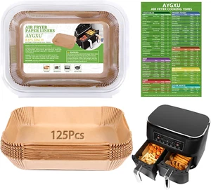 (125PCS) Air Fryer Liners, Disposable for Ninja Dual Air Fryer Accessories, Parc - Picture 1 of 12
