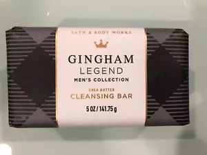 BATH & BODY WORKS MEN'S COLLECTION GINGHAM LEGEND SHEA BUTTER CLEANSING BAR 5OZ - Picture 1 of 2