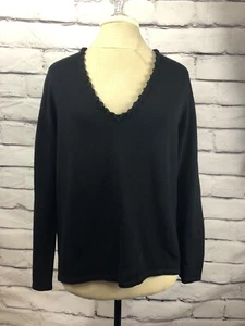 Balenciaga Knit Wool Women's Size 40 Black Long Sleeve Sweater Twist Collar - Picture 1 of 10