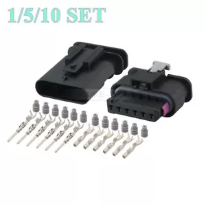 6 Pin/Way TE MCON Automotive Male Female Connector Plug Socket Kit for VW Audi - Picture 1 of 4