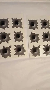 12 LARGE (small hole style) Bullet Hole Vinyl Sticker Graphic Decal Car Stickers - Bild 1 von 2