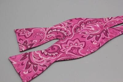 THE TIE BAR Adjustable Silk Bow Tie. Pink Floral. - Image 1 of 3