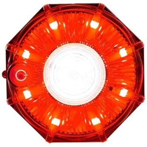 Luz estroboscópica de peligro magnético portátil Trux de 3 pulgadas de doble color - LED rojo a blanco - Imagen 1 de 3