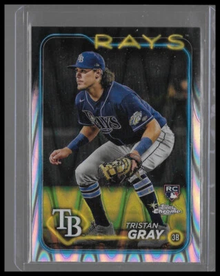 2024 Topps Chrome Tristan Gray Ray Wave Refractor Rookie RC #8 - Image 1 of 2