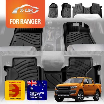 All Weather Car Floor Mats Carpet for Ford Ranger PX PX2 PX3 Dual Cab 2011-2021 - image 1 of 4