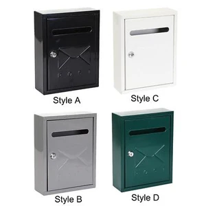 Wall Mounted Locking Drop Box Mailbox 20x7.5x26cm Versatile with Slot for - Picture 1 of 23