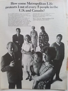 1964 Metropolitan Lebensversicherung für eine von fünf Personen in den USA und Kanada Anzeige - Bild 1 von 1