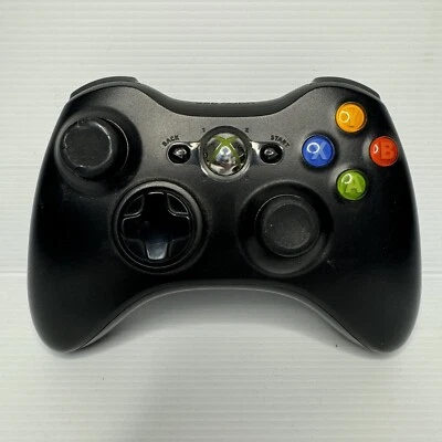 Microsoft Xbox 360 Black Wireless Gaming Controller (Pre-Owned) VGC Free Postage - Image 1 of 4