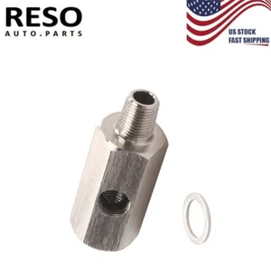 1/8" NPT Oil Pressure Sensor Tee Adapter Turbo Supply Feed Line Gauge - Bild 1 von 10