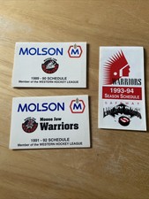 lot of 3 Moose Jaw Warriors WHL pocket schedules