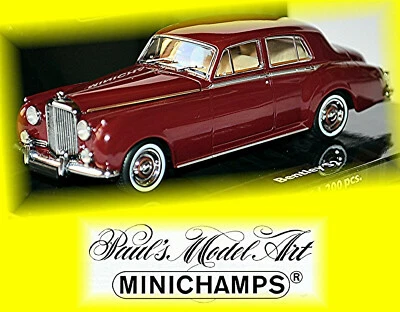 Bentley S2 Standard Saloon 1960 1959-62 Dark Red 1:43 Minichamps - Image 1 of 4