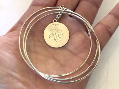 "Pulsera vintage ~ Danecraft ~ plata de ley ~ triple brazalete unido ~ 7,75"""  Foto 1 de 3