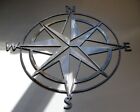 Nautical Compass Rose Metal Art - Silver - 26"