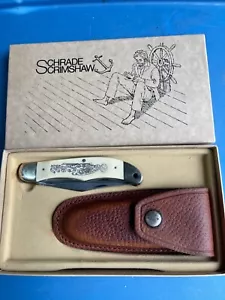 Schrade Crimshaw USA Vintage 70s Knife USA with Box Liberty Justice Mayflower - Picture 1 of 9