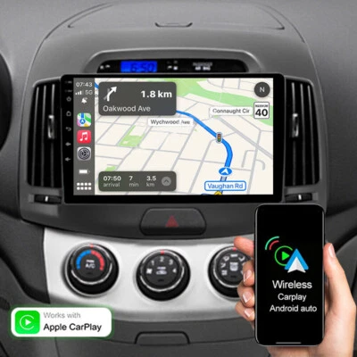 Radio estéreo para coche Hyundai Elantra 2006-2009 Android 12 GPS WIFI Apple Carplay Foto 1 de 4