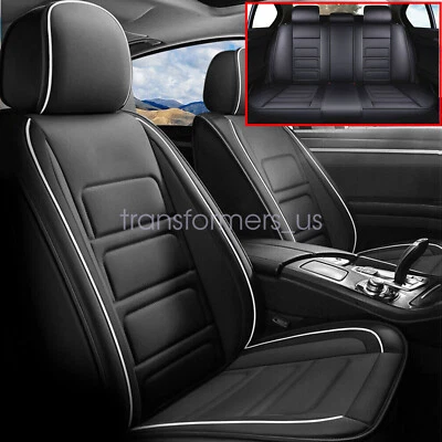 Juego completo de fundas de asiento de cuero PU premium para Volkswagen 5 asientos cojín Foto 1 de 4