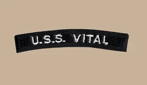 US Navy MSO-474 USS Vital Minesweeper UIM Shoulder Rocker Tab - Picture 1 of 1