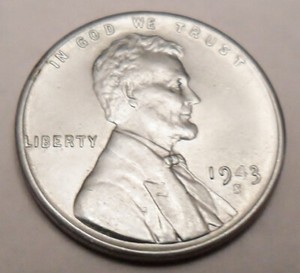 1943 S Lincoln Steel Wheat Cent / Penny Ave Circulated *Free Shipping*