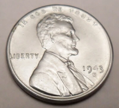 1943 S Lincoln Steel Wheat Cent / Penny  AVE CIRCULATED  **FREE SHIPPING** - Image 1 of 2