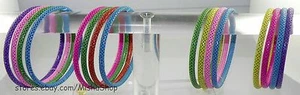 Set of Four Bangle Friendship Bracelets Assorted Colors Unisex - Picture 1 of 11