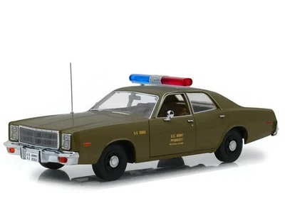 GREENLIGHT 1:18 DIE CAST AUTO PLYMOUTH FURY 1977 U.S. ARMY POLICE A- TEAM 19053 - Immagine 1 di 2