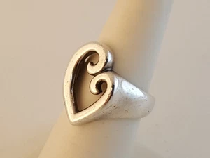 James Avery Sterlingsilber stilisierter Herz Ring Gr. 6,5 JA - Bild 1 von 11