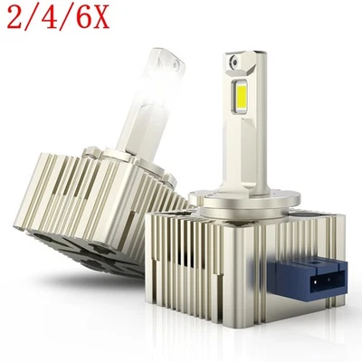 2/4/6X D1S D1R D1C Super White Xenon HID Replacement Bulbs White Pair 2PCS 10S - Image 1 of 4