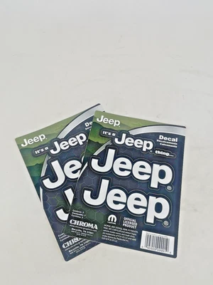 Calcomanía adhesiva con licencia oficial Jeep auto equipaje oficina en casa paquete de 2 6 pegatinas Foto 1 de 4