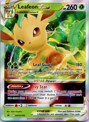 Black Star Promo Leafeon VSTAR SWSH195 Promo SWSH: Sword & Shield Promo Cards - Image 1 of 2
