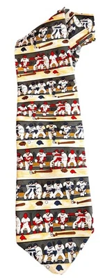 Alynn Neckwear “7th Inning Stretch” Baseball Tie – 100% Silk – Men’s Novelty Tie - Image 1 of 4